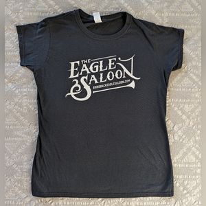 Eagle Saloon Black Tee Shirt - Like New